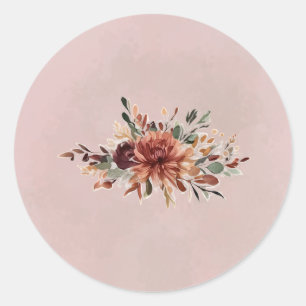 Moody Fall Floral Envelope Seal Sticker