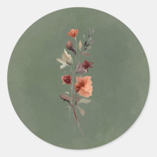 Moody Fall Floral Sprig Sticker