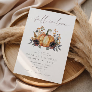Moody Fall Floral Wedding Invitation