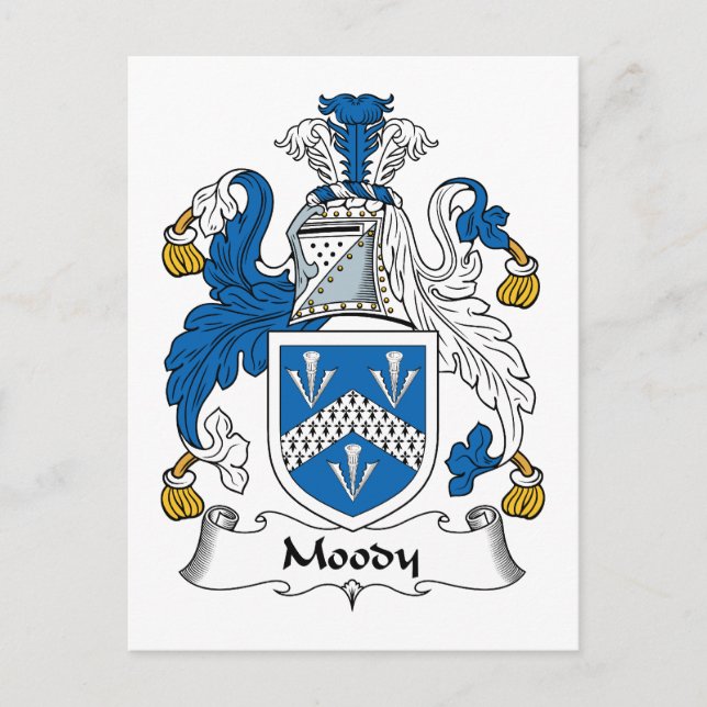 Moody Family Crest Postcard (Front)