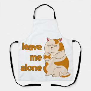 Moody fat cat leave me alone apron