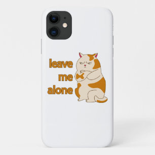 Moody fat cat leave me alone Case-Mate iPhone case