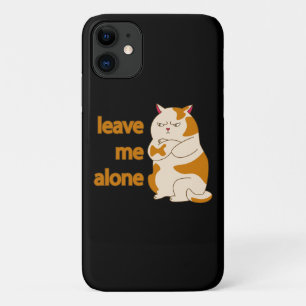 Moody fat cat leave me alone   Case-Mate iPhone case