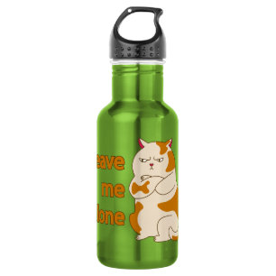 Moody fat cat leave me alone stainless steel wate 532 ml water bottle