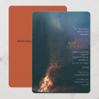 Moody Fireside Wedding Invitation