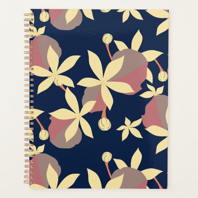 Moody Floral Blush and Blue Planner (Front)
