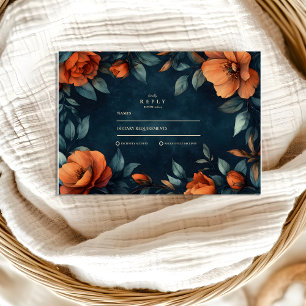 Moody Floral Gothic RSVP Card