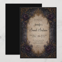 Moody Floral Gothic Sweet 16