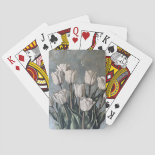 Moody Floral Tulips Playing Cards
