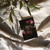Moody Floral Wedding Dark Romantic RSVP