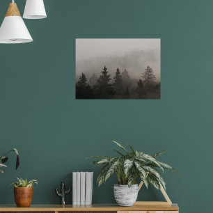 Moody Foggy Forest Poster