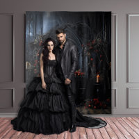 Moody Gothic Dark Alter with Red Roses XLarge