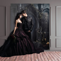 Moody Gothic Dark Arch with Candles XLarge