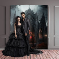 Moody Gothic Dark Cathedral in Woods XLarge