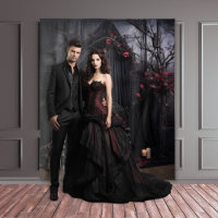 Moody Gothic Dark Veiled Arch & Chair XLarge