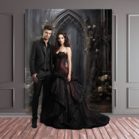 Moody Gothic Dark Veiled Arch & Flowers XLarge