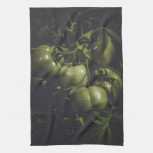 Moody Green Tomatoes Rustic Farm To Table Tea Towel