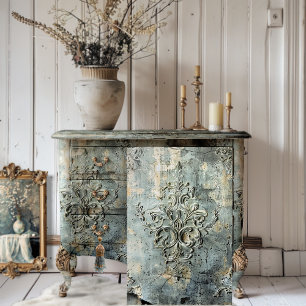 Moody Grey Embossed Demask Textured Effect  Tissue Paper