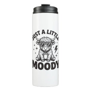Moody Highland Cow Vintage Engraving Shirt Design_ Thermal Tumbler