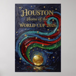 Moody Jewel Art Print Houston World Cup 2026 Night