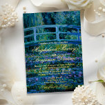 Moody Jewel Tones Monet Lily Pond Fine Art Wedding<br><div class="desc">Bring timeless art and sophistication to your wedding with this dark and moody jewel-tone design featuring a digitally enhanced version of Claude Monet’s famous painting, Water Lilies and Japanese Bridge. The original masterpiece has been artistically refined and color-enhanced to highlight deep emerald, sapphire, and amethyst tones, creating a luxurious, elegant,...</div>