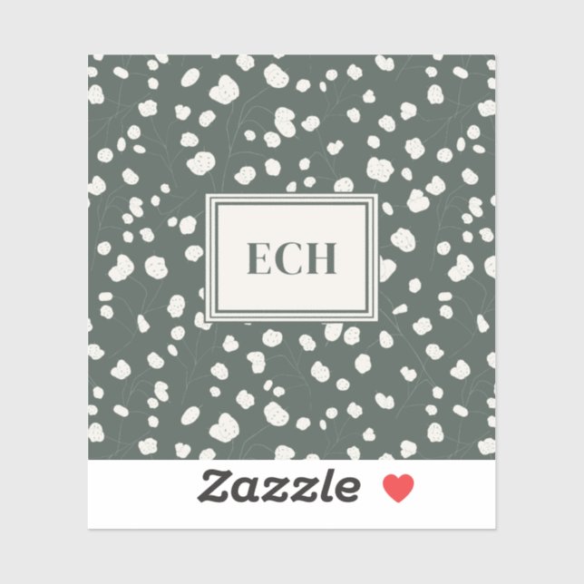 Moody Lunaria Seed Botanical Monogram Personalized (Sheet)