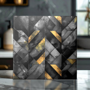 Moody Modern Mosaic Black ID1185 Tile