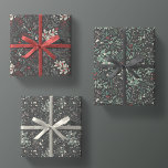 Moody Modern Winter Botanical Christmas Floral Wrapping Paper Sheet<br><div class="desc">Three unique prints on 3 sheets of wrapping paper,  perfect for the holidays. This set features three dark set,  moody,  contemporary seamless patterns of mistletoe,  with winter florals,  botanicals,  greenery,  sprigs,  branches,  holly,  and the like,  and set on cool,  deep greys / charcoal black.</div>