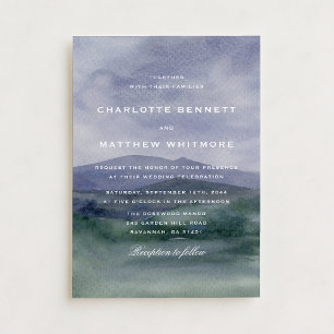 Moody Mountain Landscape Wedding Invitation