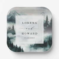 Moody Mountain Moonlit Pine Forest Wedding