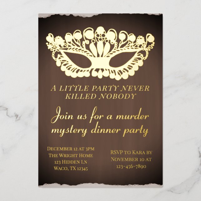Moody Murder Mystery Dinner Party (Front)