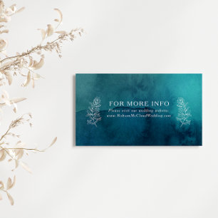 Moody Ocean Watercolor Wedding Website Enclosure