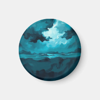 Moody Ocean Waves Under Stormy Sky – Abstract Seas Magnet
