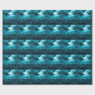 Moody Ocean Waves Under Stormy Sky – Abstract Seas Wrapping Paper