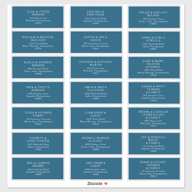 Moody Ocean Wedding Guest Address (Sheet)