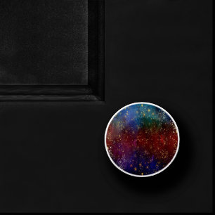 Moody Ombre   Psychedelic Grunge Gold Stardust Ceramic Knob