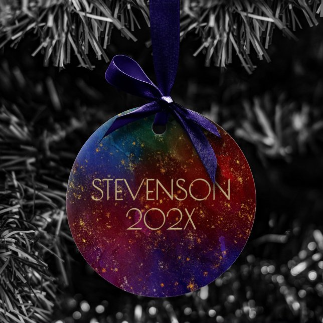 Moody Ombre | Psychedelic Grunge Stardust Custom Ceramic Tree Decoration (Creator Uploaded)