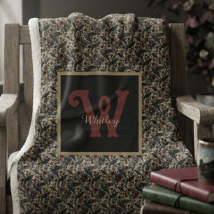 Moody Onyx Baroque Raven Sherpa Blanket