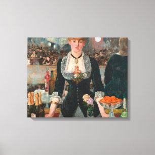 Moody Parisian Bar Manet A Bar at the Folies-Bergè Canvas Print