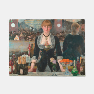 Moody Parisian Bar Manet A Bar at the Folies-Bergè Doormat