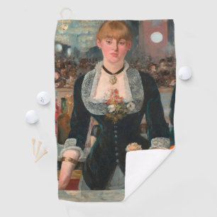 Moody Parisian Bar Manet A Bar at the Folies-Bergè Golf Towel