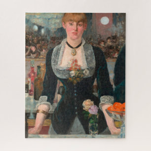 Moody Parisian Bar Manet A Bar at the Folies-Bergè Jigsaw Puzzle