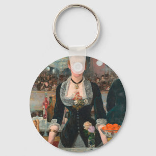 Moody Parisian Bar Manet A Bar at the Folies-Bergè Key Ring