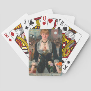 Moody Parisian Bar Manet A Bar at the Folies-Bergè Playing Cards