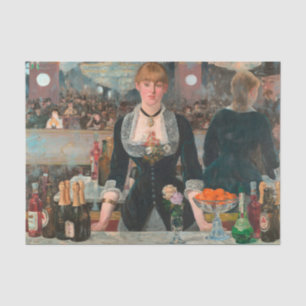 Moody Parisian Bar Manet A Bar at the Folies-Bergè Tissue Paper