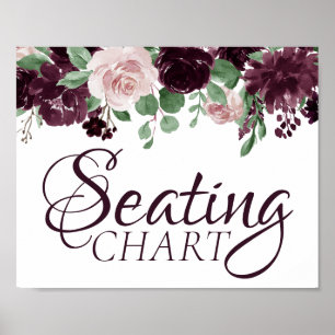 Moody Passion   Dramatic Purple Wine Rose Seating Poster