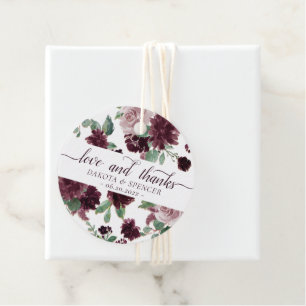 Moody Passions Dramatic Purple Wine Love Thanks Favour Tags