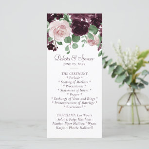 Moody Passions   Dramatic Purple Wine Rose Garland Programme