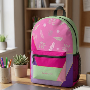 Moody Patterned Colourful Modern Trendy Printed Backpack