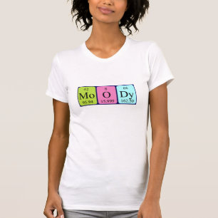 Moody periodic table word shirt